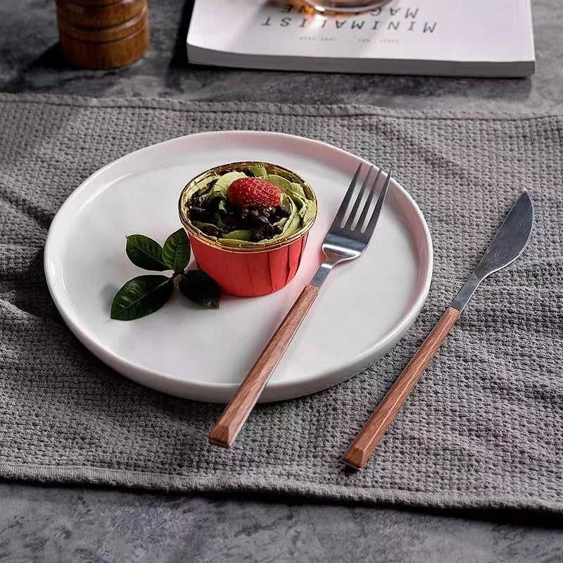 PureWhite Ceramic Dining Plate - Furialuz