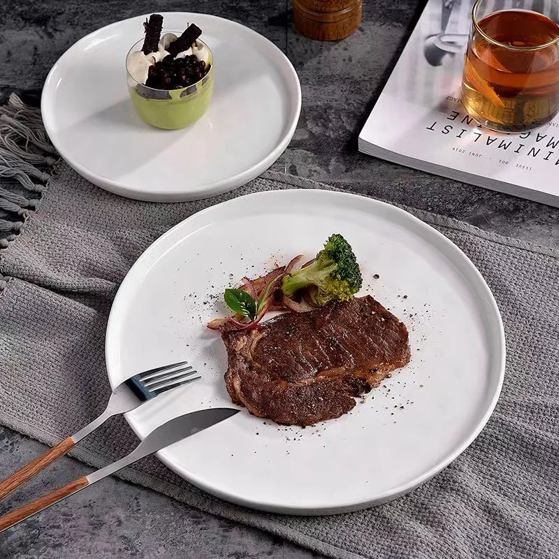 PureWhite Ceramic Dining Plate - Furialuz