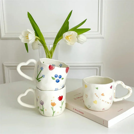 Heartfelt Floral Tea Mug - Furialuz