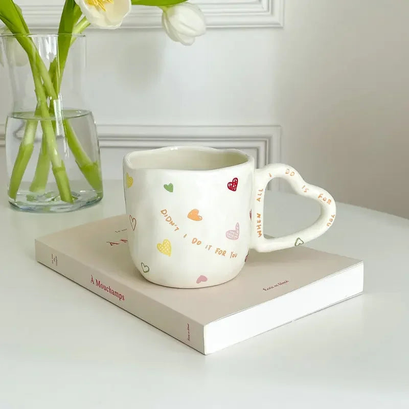 Heartfelt Floral Tea Mug - Furialuz