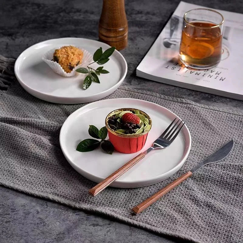 PureWhite Ceramic Dining Plate - Furialuz