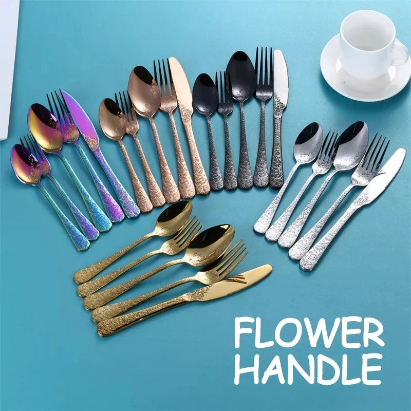 Aurora Gold Cutlery Set - Furialuz