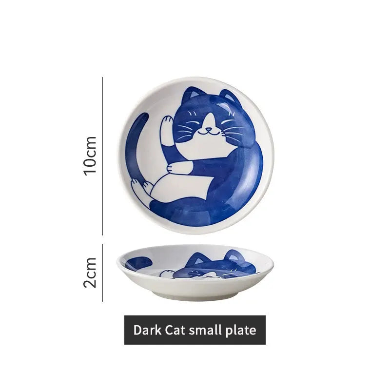 Lucky Cat Ceramic Plate - Furialuz