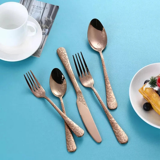 Aurora Gold Cutlery Set - Furialuz